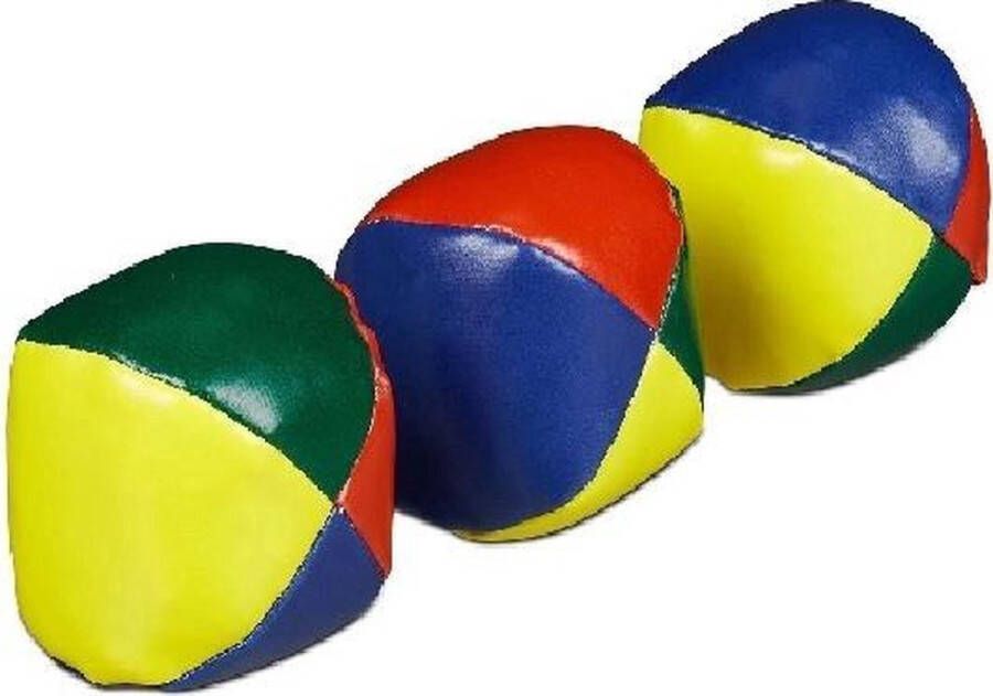 New Age Devi 3x Gekleurde Jongleerballen 6 5 cm Speelballen Ballengooien