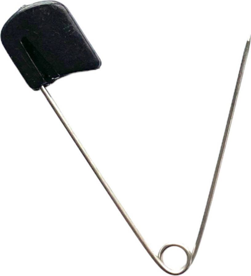 New Age Devi 4 Veiligheidsspelden Met Beschermkap Zwart 5 4 cm Safety Pins