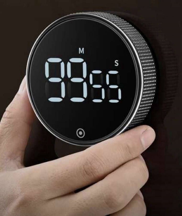 New Age Devi Kookwekker Digitale Keukenwekker Magnetisch Incl. Timer en Stopwatch Draaiknop Led Zwart