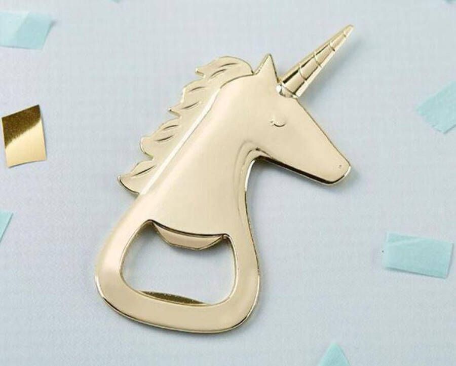New Age Devi Luxe Gouden Bieropener Unicorn in cadeau-verpakking Cadeautip!