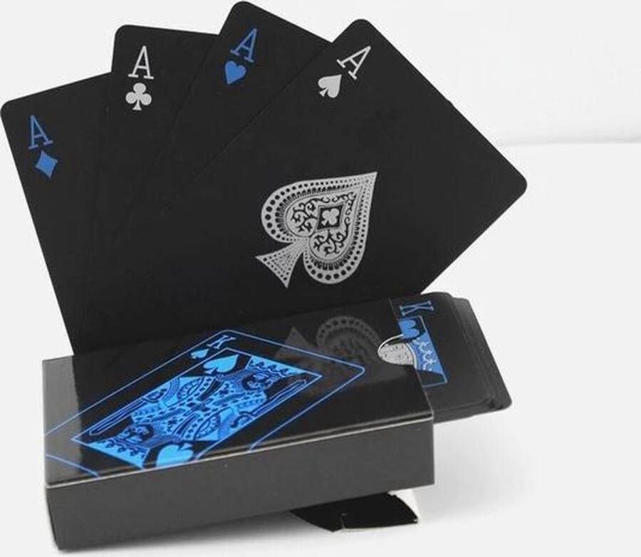 New Age Devi Luxe Waterdicht Speelkaarten: Poker Kaarten in Blauw & Zwart