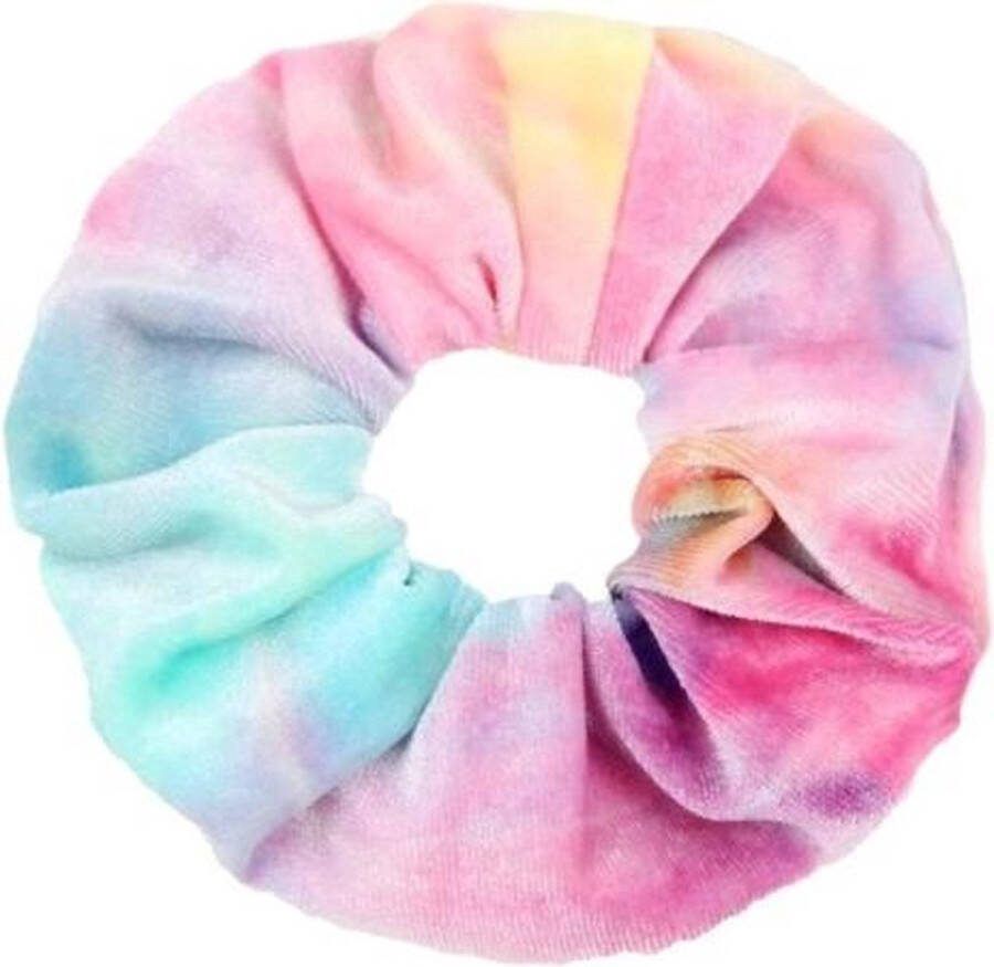 New Age Devi Marble Tie-dye velvet scrunchie haarwokkel Multi kleuren (licht)