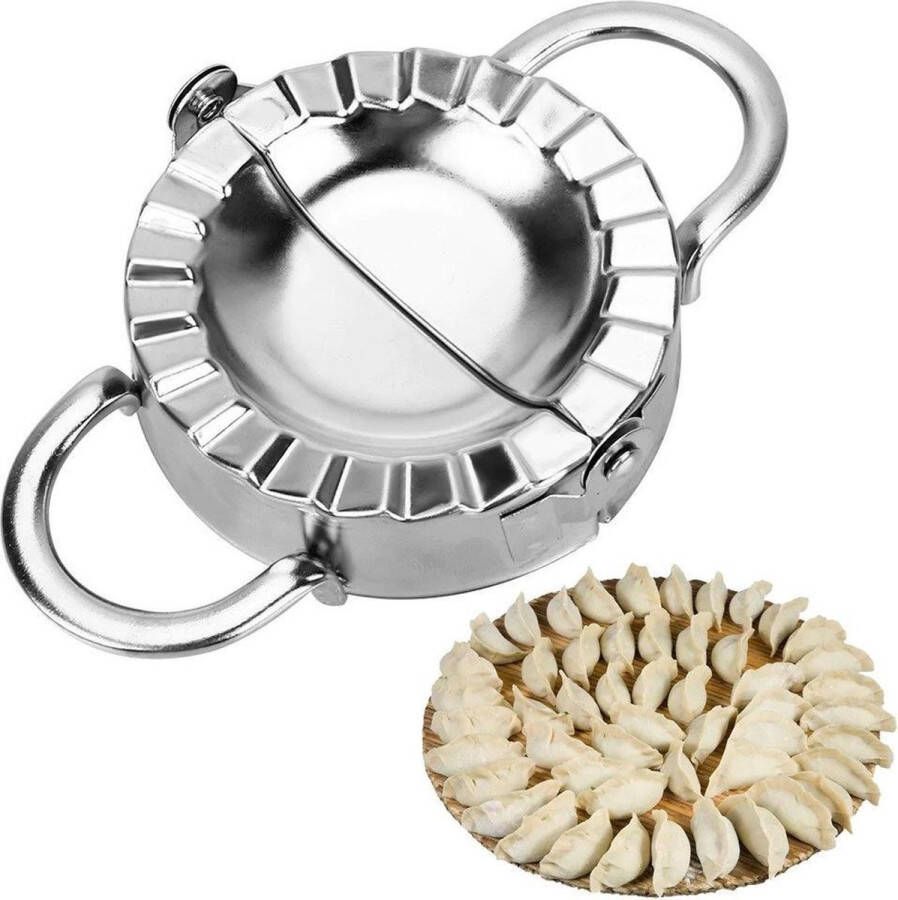 New Age Devi RVS Ravioli Maker 2 in 1: Mal en Vorm + Deeg Uitsteker 10 cm Diameter