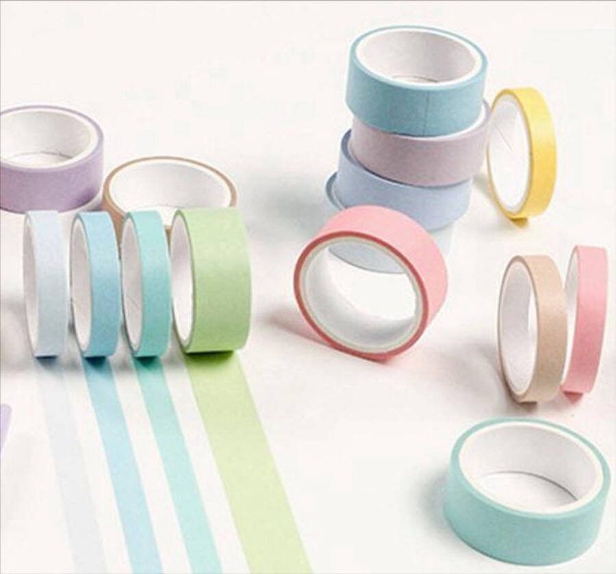 New Age Devi Washi Tape Set 12 rolletjes in pasteltinten Smalle Washi Tape voor eindeloze creativiteit Pastel zachte kleuren