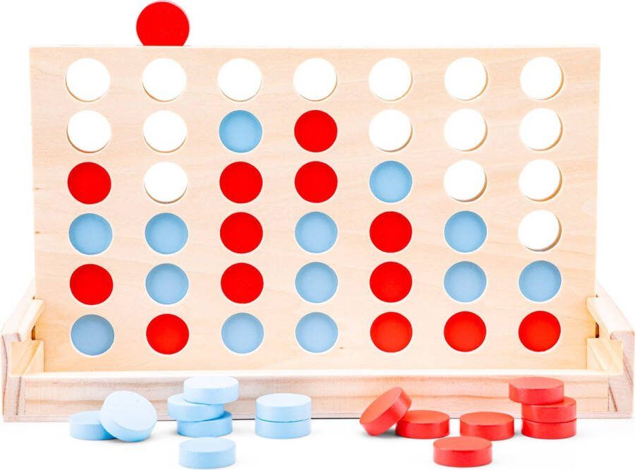 New Classic Toys 4 op een Rij Spel Houten Speelgoed Gezelschapsspel voor Kinderen & Volwassenen Actiespel