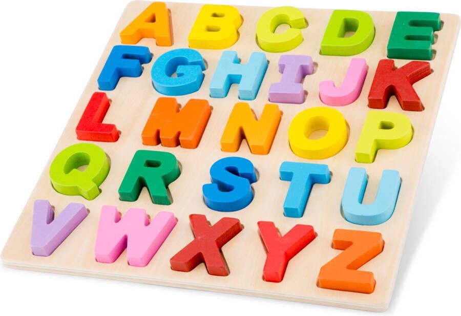 New Classic Toys Alfabet Puzzel Hoofdletters Junior 30 Cm Hout 27-delig
