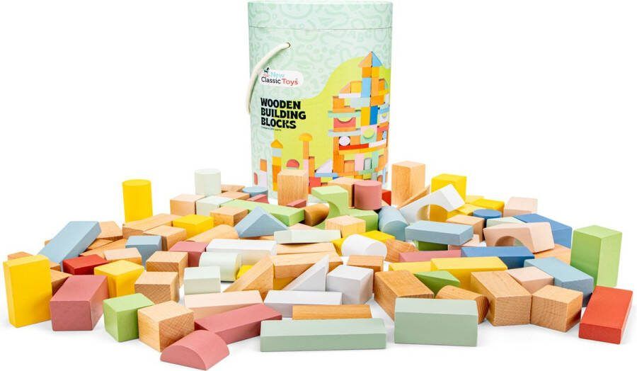 New Classic Toys Houten Bouwblokken Blokken 100 stuks FSC