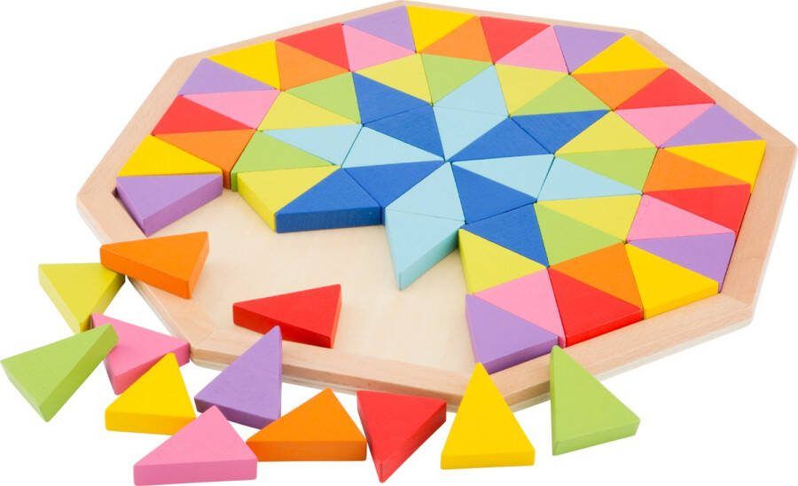 New Classic Toys Houten Geometrische Vormenpuzzel Achthoek Octagon Puzzel 72 Stukjes