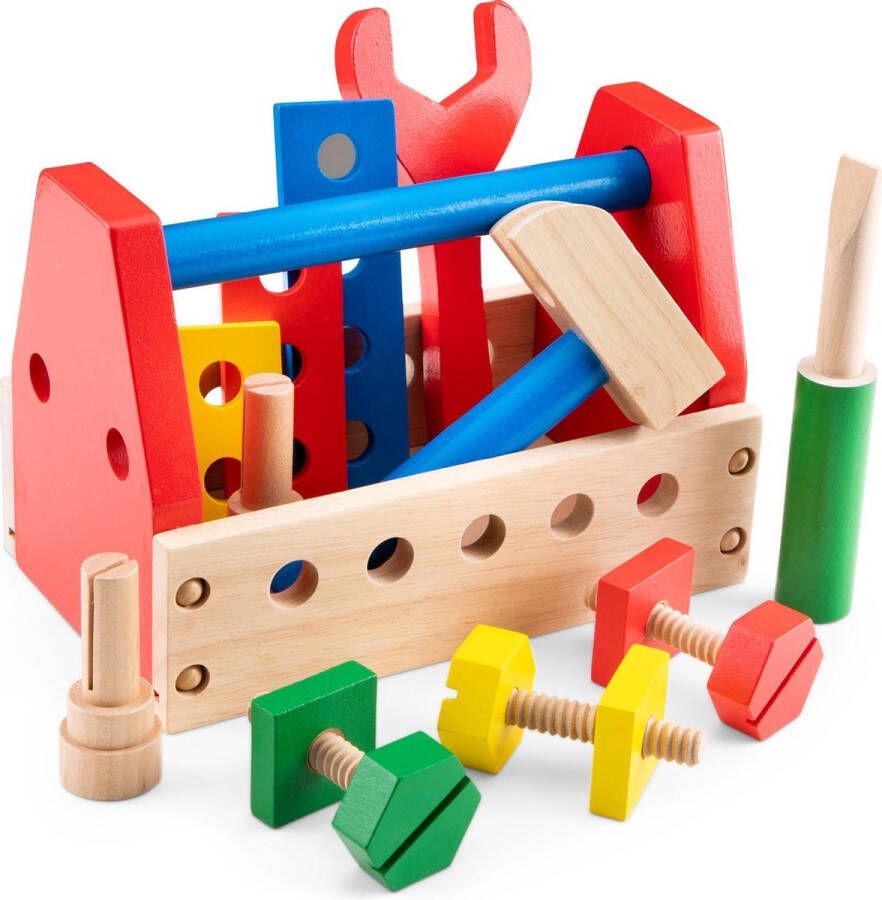 New Classic Toys Houten Gereedschapskist 15 onderdelen