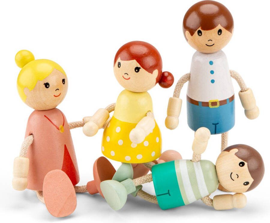 New Classic Toys Houten Poppenhuis Poppen Familie Gezin FSC