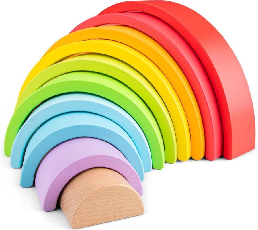 New Classic Toys Vormenpuzzel Rainbow Junior Hout 10-delig