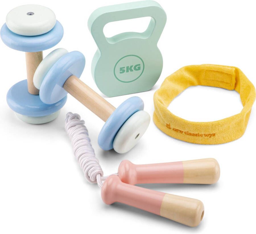 New Classic Toys Houten Speelgoed Fitness Set 5 onderdelen