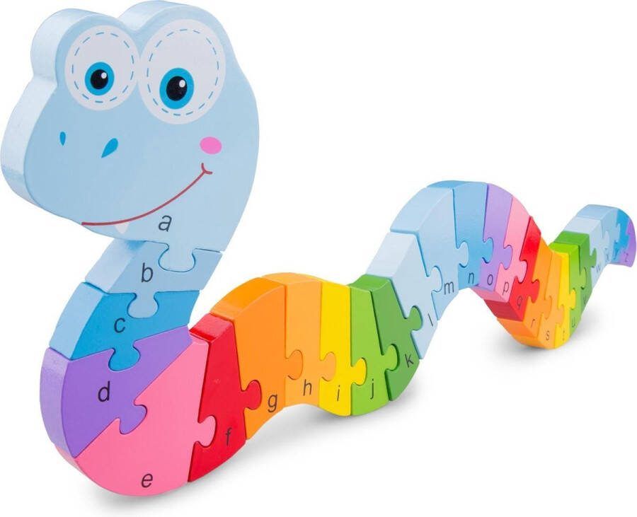 New Classic Toys Leer het Alfabet van A t m Z Vormenpuzzel Slang