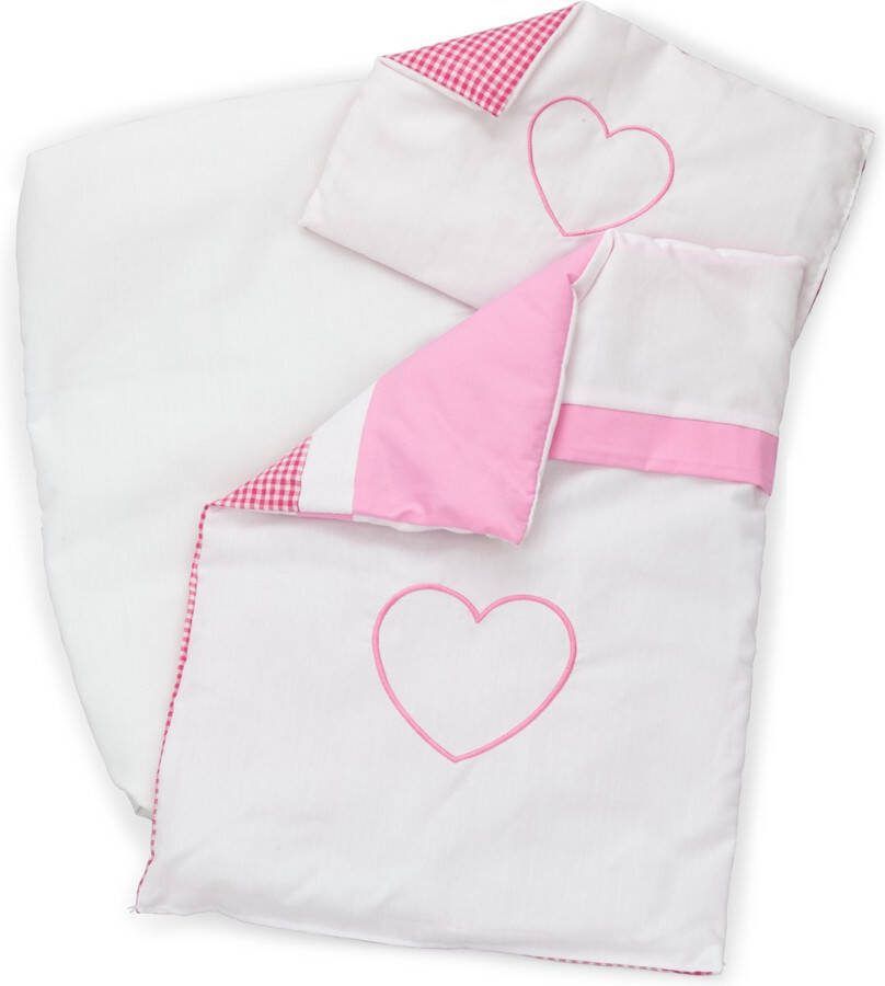 New Classic Toys Poppen Beddengoed geschikt voor poppenwagen poppenbedje Roze