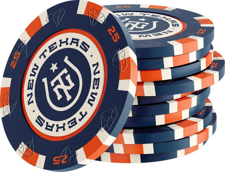 New Texas Poker Chip The Bronco (25 pieces)