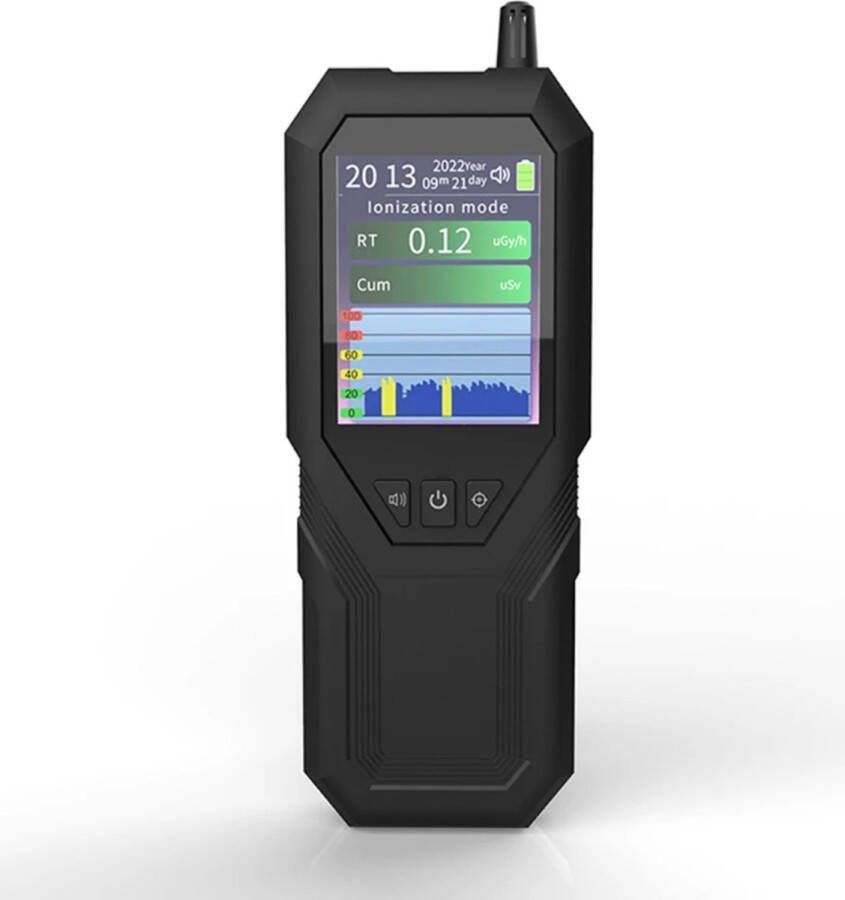 Newgenic EMF Meter Ingebouwd Alarmsysteem- Hoge Nauwkeurigheid- Elektromagnetische Stralingsmeter Zwart