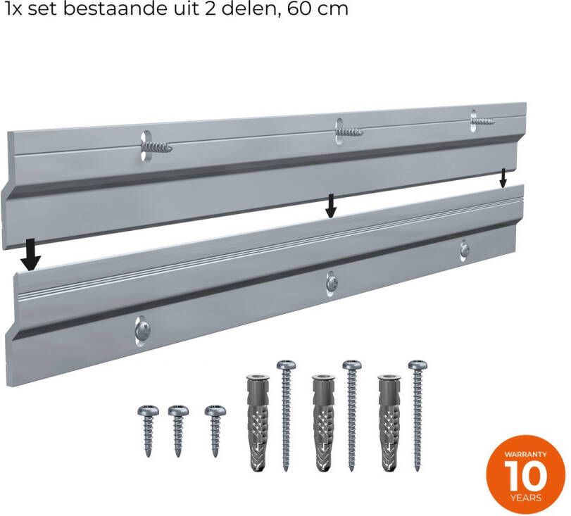 Newly stabiele ophanging voor schilderijen direct aan muur – Verstelbare ophanging – Z100 Powerbar – 60 cm
