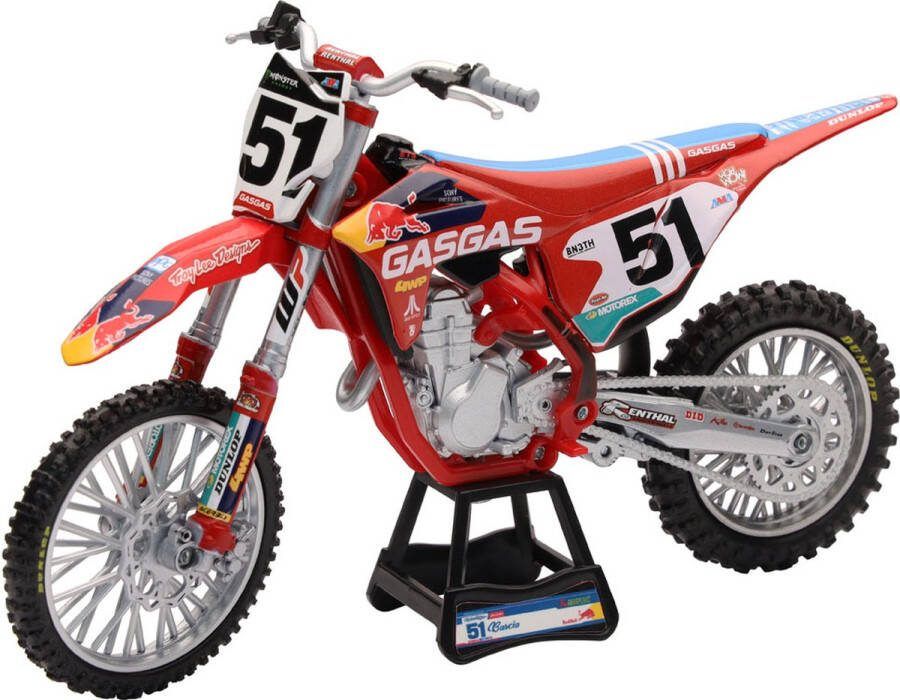 Newray Justin Barcia Red Bull GasGas MC450F Replica Miniatuur Crossmotor 1 12 Schaalmodel 58303