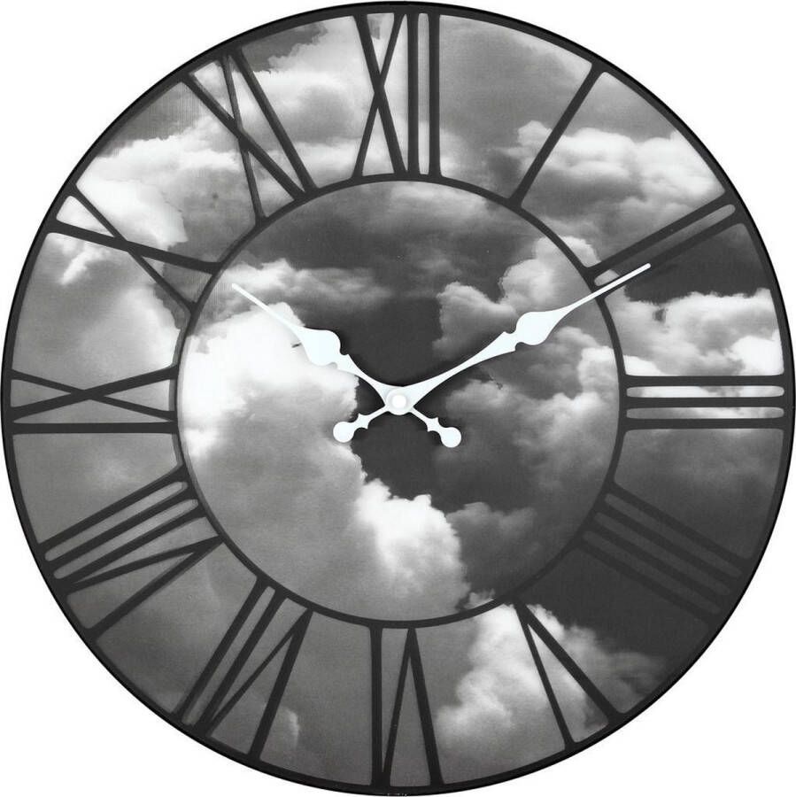 NeXtime Clouds Klok Rond Kunststof Ø39 cm Multi