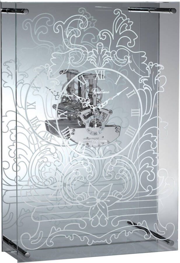 NeXtime klok 5182 Fantome 37x25x10 cm Wall Silver glossy
