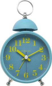 NeXtime Wekker – 16 cm – Metaal – Turquoise – 'Single Bell'