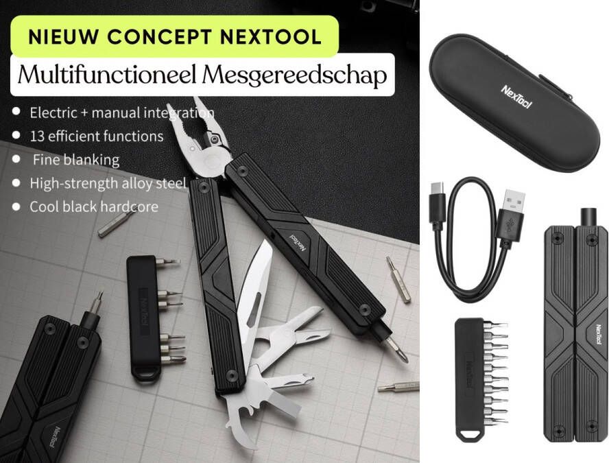 NexTool Gemini 13-in-1 Oplaadbare Elektrische Multifunctionele Gereedschapset