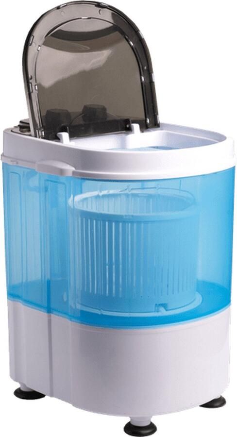 Nexxt Mini wasmachine Bovenlader Campingwasmachine Enkele trommel Voor 2.6KG was Wit Blauw