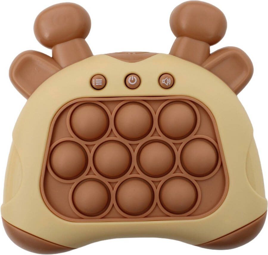 NIBA Stressverlichtende Pop It Game Giraffe Fidget Toy Kerst Onweerstaanbaar Plopgeluid Eindeloos Plezier Perfect voor Ontspanning en Concentratie Draagbaar en Compact Druk en Geniet Overal Jong en Oud 4 verschillende Niveau's