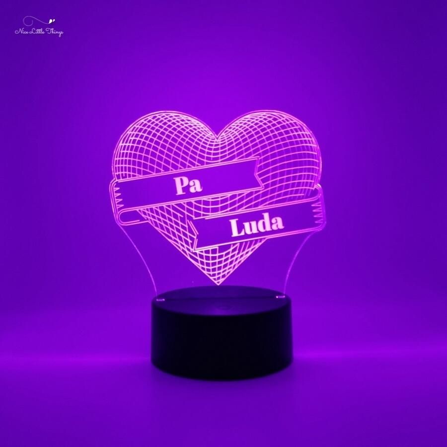 Nice Little Things [ ] Gepersonaliseerde RGB LEDlamp Hartje