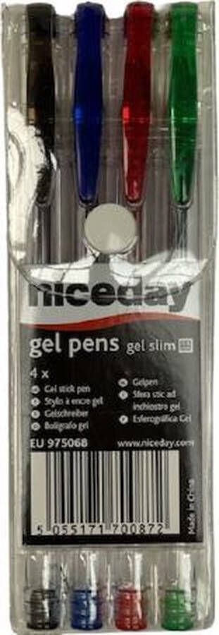 Niceday Gelpennen 4 x Gel Stick Pen