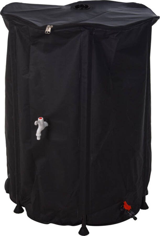 NICEEY Regenton Buitenkraan 500 Liter Opvouwbaar -80x100CM Zwart