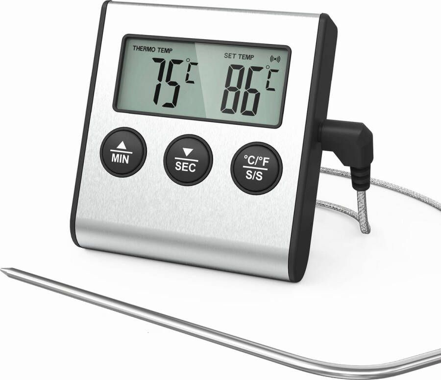 NICEEY Vleesthermometer BBQ Thermometer Oventhermometer Meater Kookwekker Digitaal