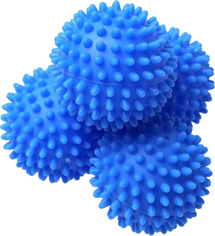 NICEEY Wasdrogerballen Wasbollen voor wasmachine Droogballen 4 Stuks Blauw