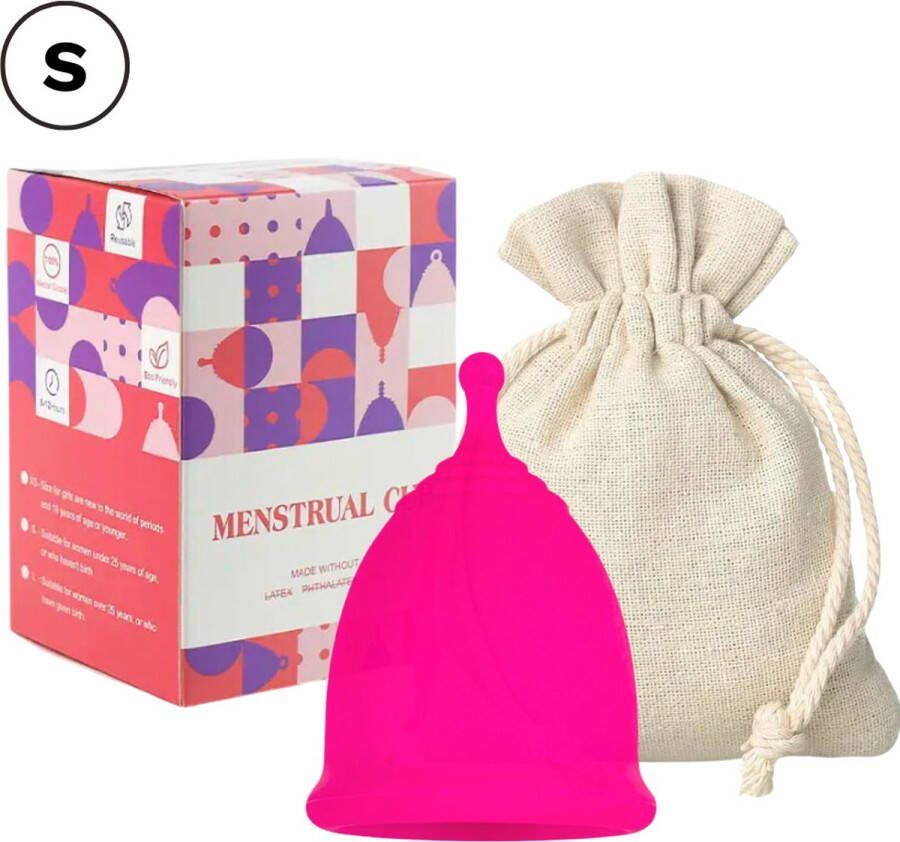 Nichie Menstruatiecup S sterilisator menstruatiecup reiniger set meeneem zakje cotton bag duurzaam menstrueren conceptiecup herbruikbare menstruatiecup Maat M