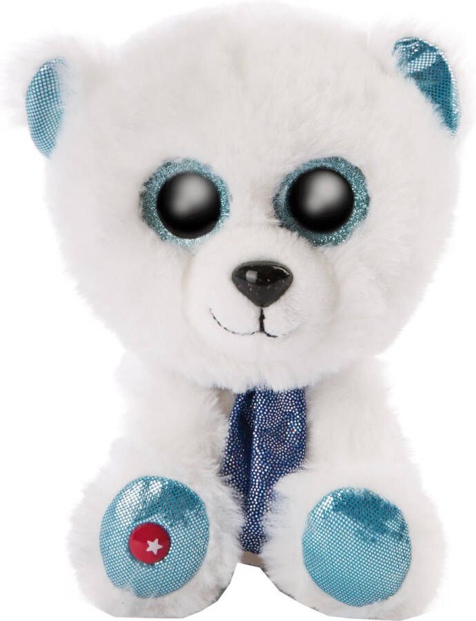 Nici knuffel Benjie ijsbeer junior 15 cm pluche polyester wit