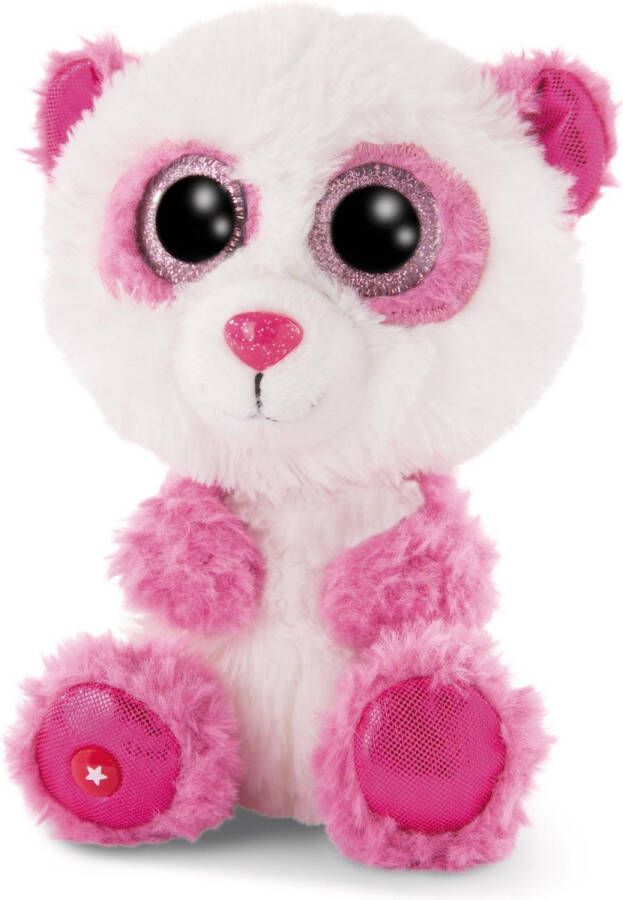 Nici knuffel Glubschis panda junior 15 cm pluche wit roze