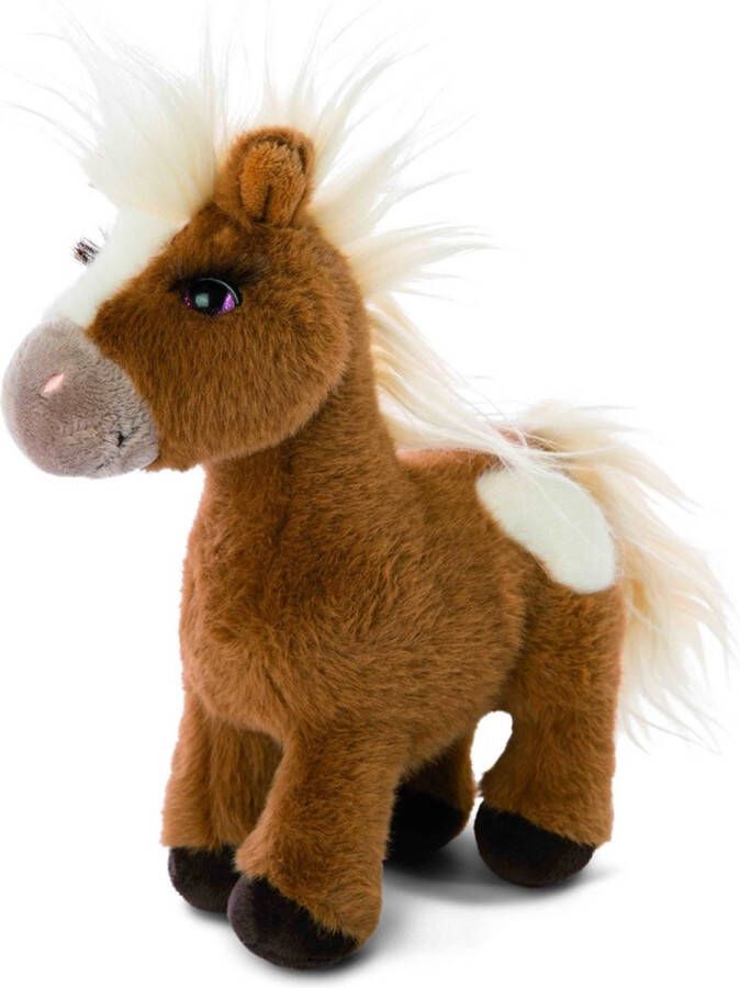 Nici Mystery Hearts Pony paard Lorenzo pluche knuffel bruin 25 cm Knuffeldier