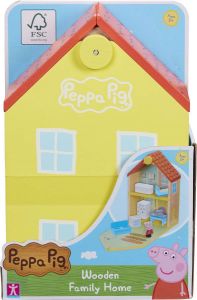Nickelodeon Peppa Pig Houten poppenhuis inclusief Peppa en meubels Speelfiguur