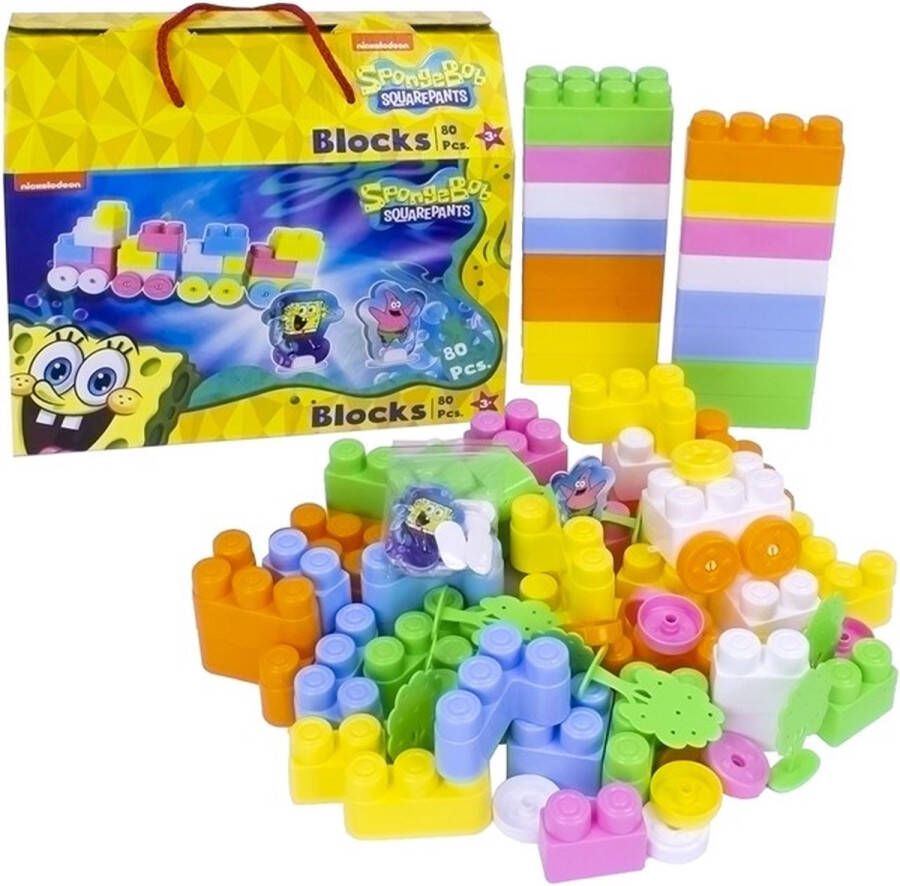 Nickelodeon Spongebob Squarepants bouwstenen 80 bouwstenen Lego Blokjes Speelgoed Fun