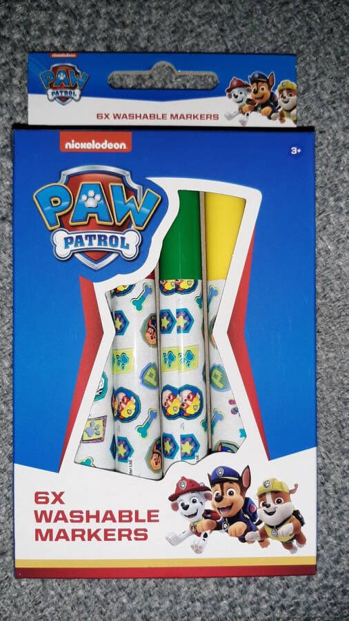 NICKOLODEON spin masters Spin Master uitwasbare viltstiften 6 washable markers Paw Patrol stiften uitwasbaar Nickolodeon