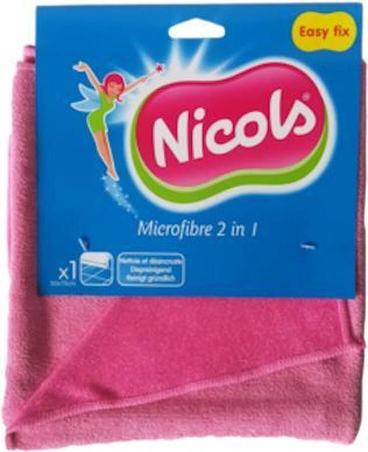 Nicol-S Nicols Microvezel Dweil 2-in-1 Roze