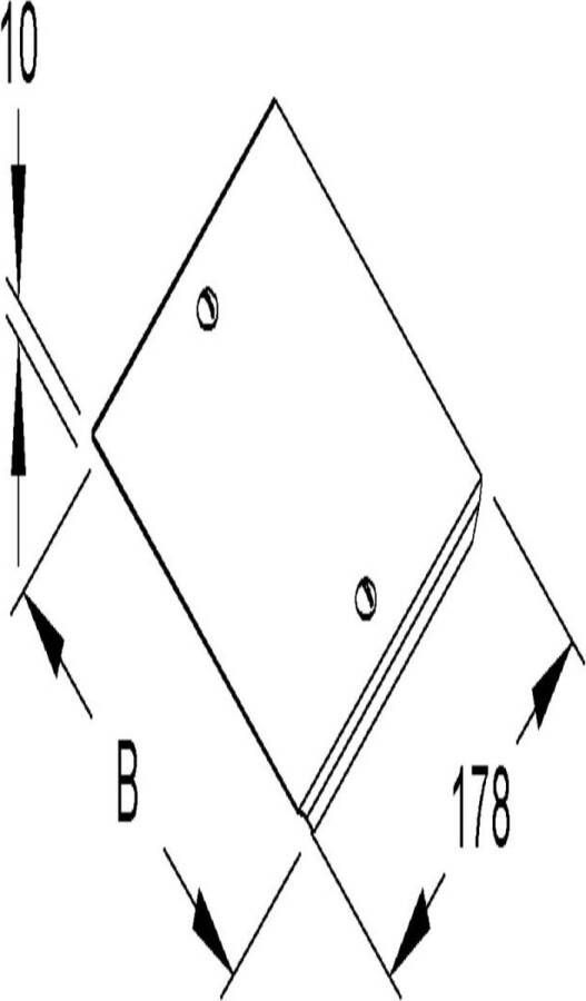 Niedax Kleinhuis kabelgoot deksel stijg vervalstuk voor 70mm breed (161589)