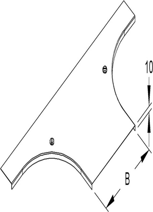 Niedax Kleinhuis kabelgoot deksel T-stuk inclusief draaisluiting voor 100 mm breed RTADV100