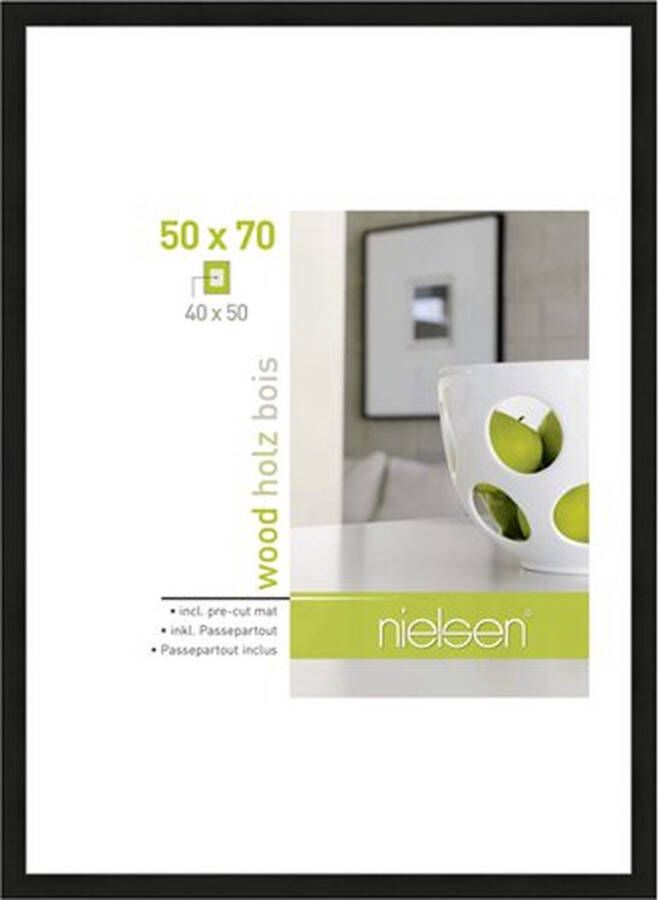 Nielsen fotolijst Apollon passe-partout 50 x 70 cm hout zwart