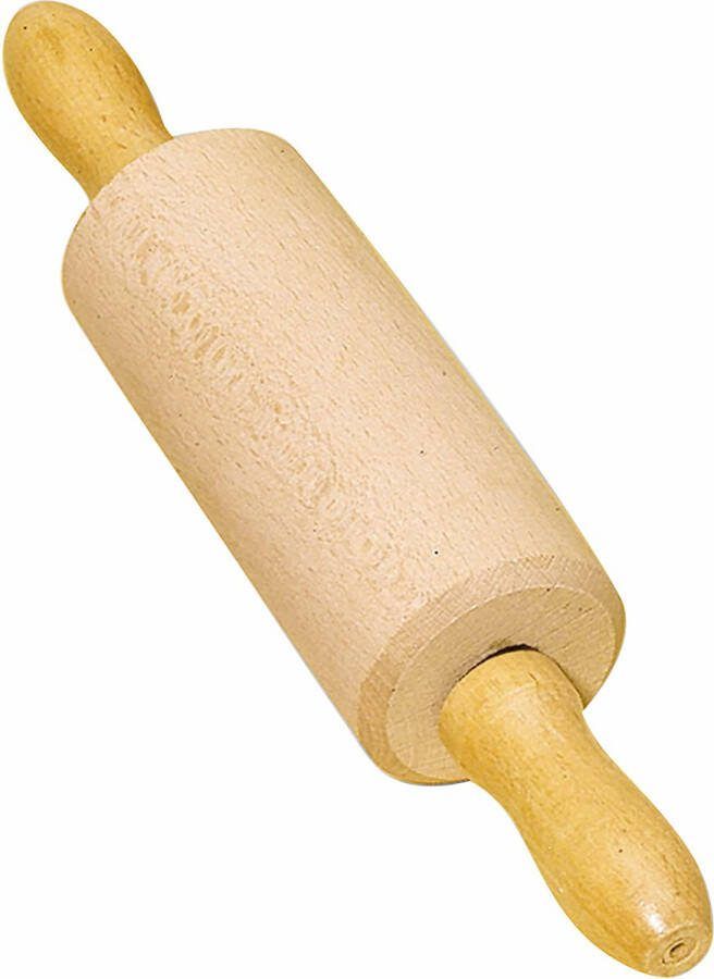 Nienhuis Montessori Deegroller kinderen Bakspullen kinderen Houten mini deegroller Houten speelgoed keuken Kinderkeuken accessoires 24 cm