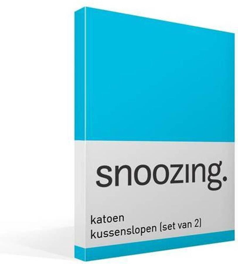 Nightdream Snoozing Katoen Kussenslopen Set van 2 40x60 cm Turquoise