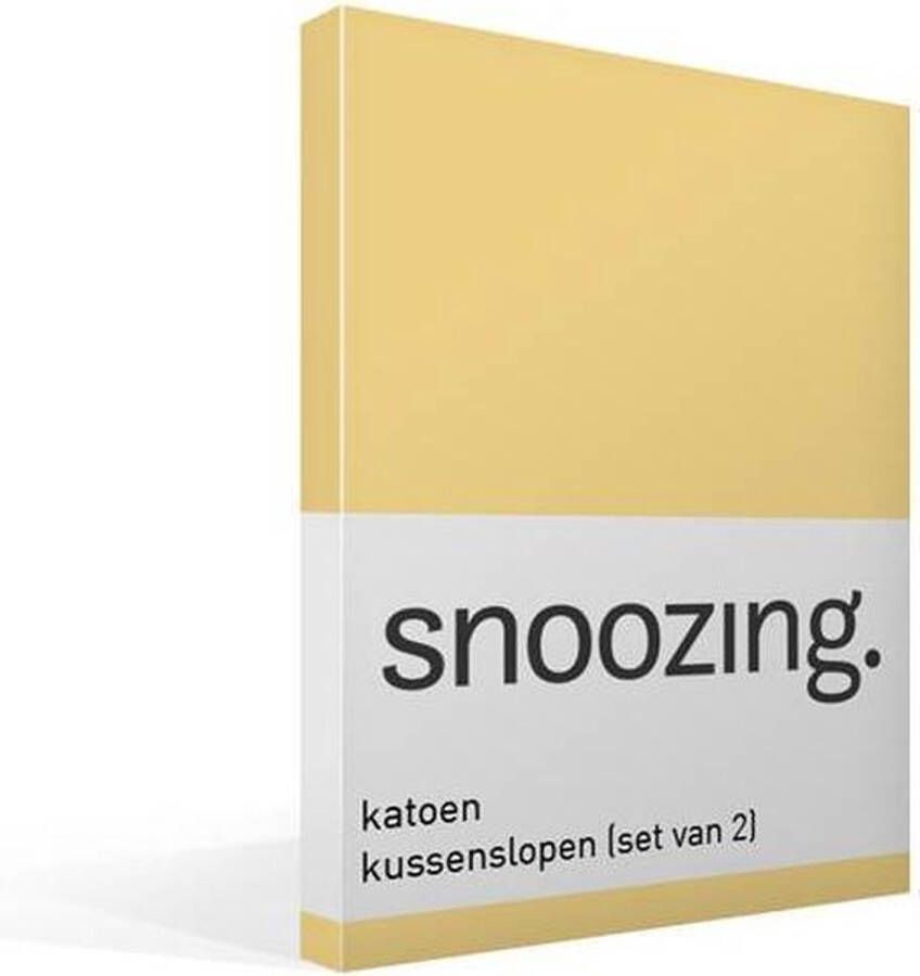 Nightdream Snoozing Katoen Kussenslopen Set van 2 50x70 cm Geel