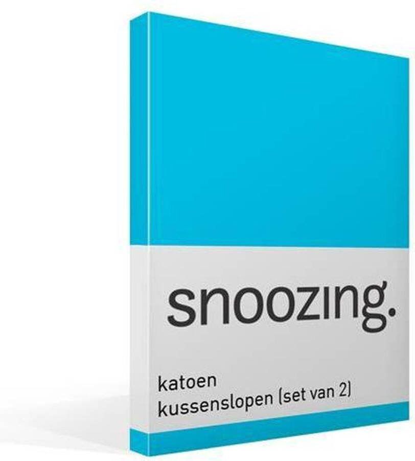 Nightdream Snoozing Katoen Kussenslopen Set van 2 50x70 cm Turquoise