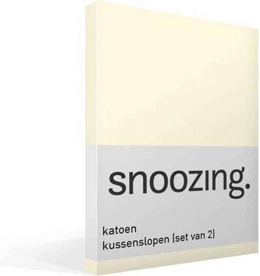 Nightdream Snoozing Katoen Kussenslopen Set van 2 60x70 cm Ivoor