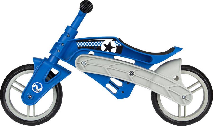 Nijdam Loopfiets met 2 wielen Loopfiets verstelbaar N Rider 10 Inch Junior Blauw